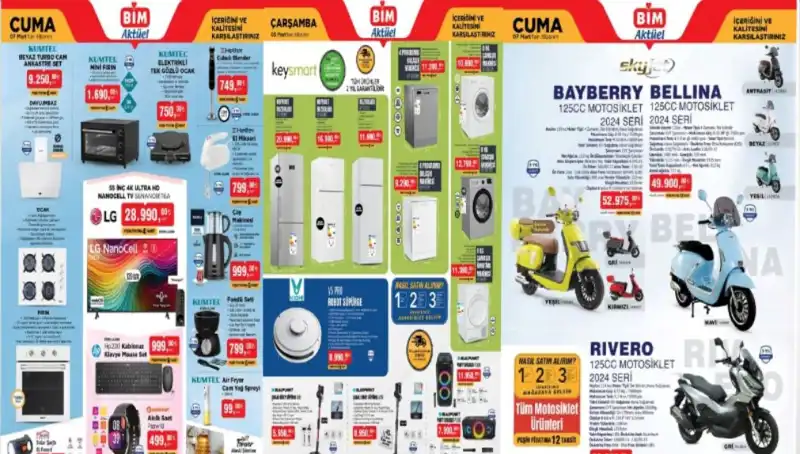 BİM 4 Mart Aktüel Ürünler Kataloğu: Elektronik ve Motosiklet İle Şaşırtıyor!