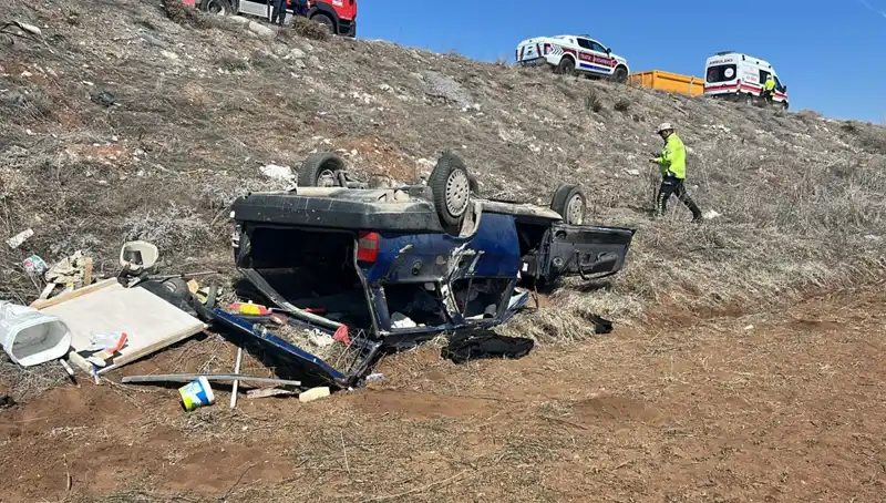 Otomobil Şarampole Uçtu: Feci Kazada 3 Kişi Ağır Yaralandı